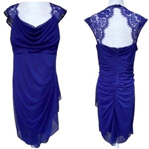 Elegant Blue Lace Dress